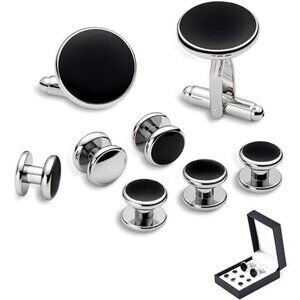 316L Stainless Steel Cufflinks Shirt Studs Business Wedding Gifts for Men